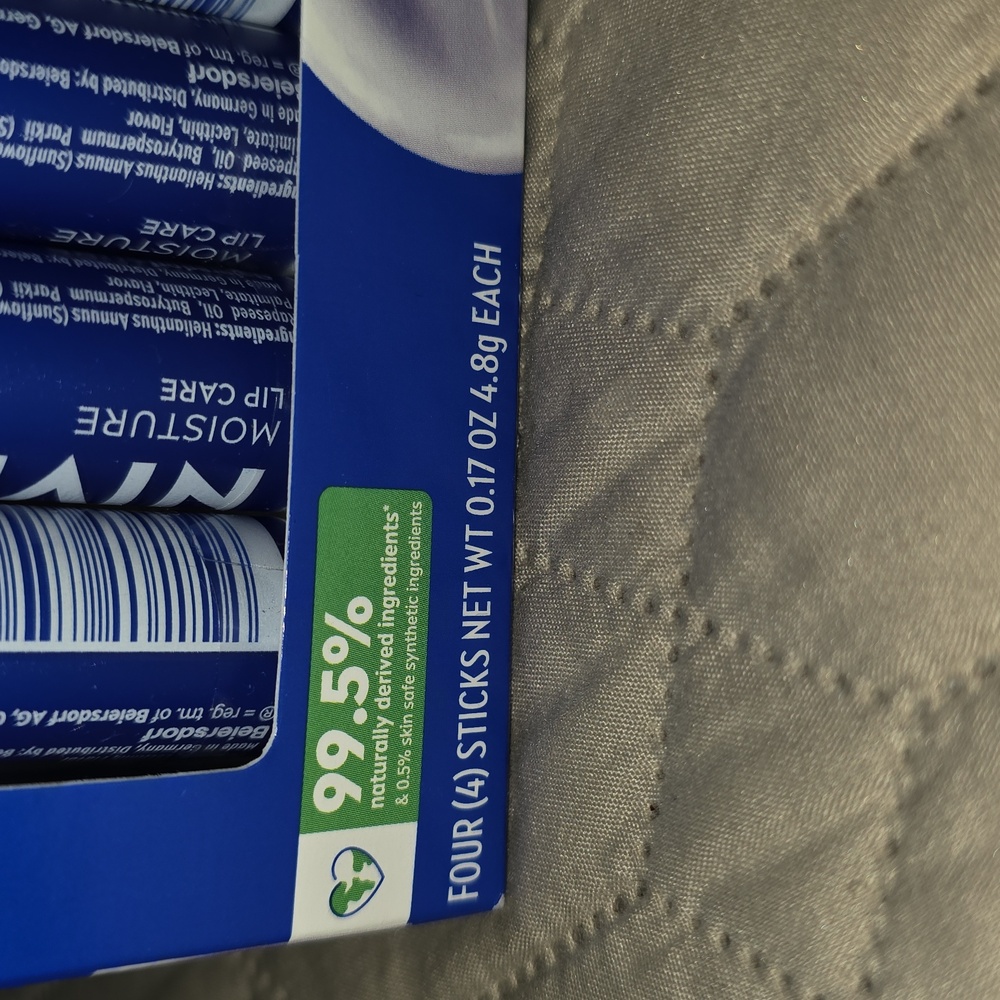 Nivea Moisture Lip Care 4 Pack - Picture 2 of 2